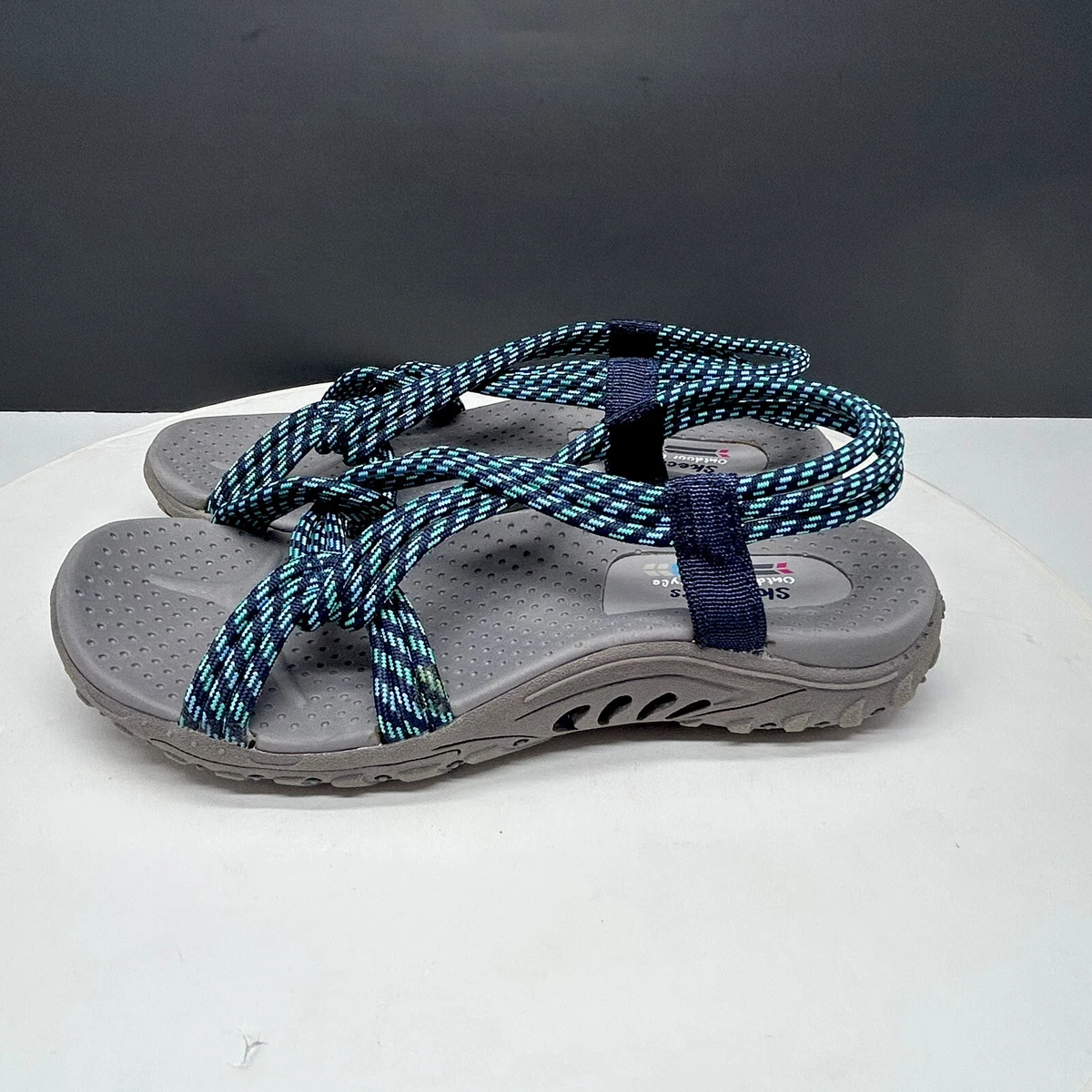 Skechers sales sandals navy