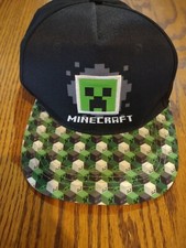 MINECRAFT YOUTH BASEBALL CAP ADJUSTABLE HAT PRE-OWNED 