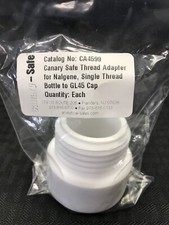ANALYTICAL Canary-Safe PTFE GL45 Cap to Nalgene Single Thread Bottle Adapter