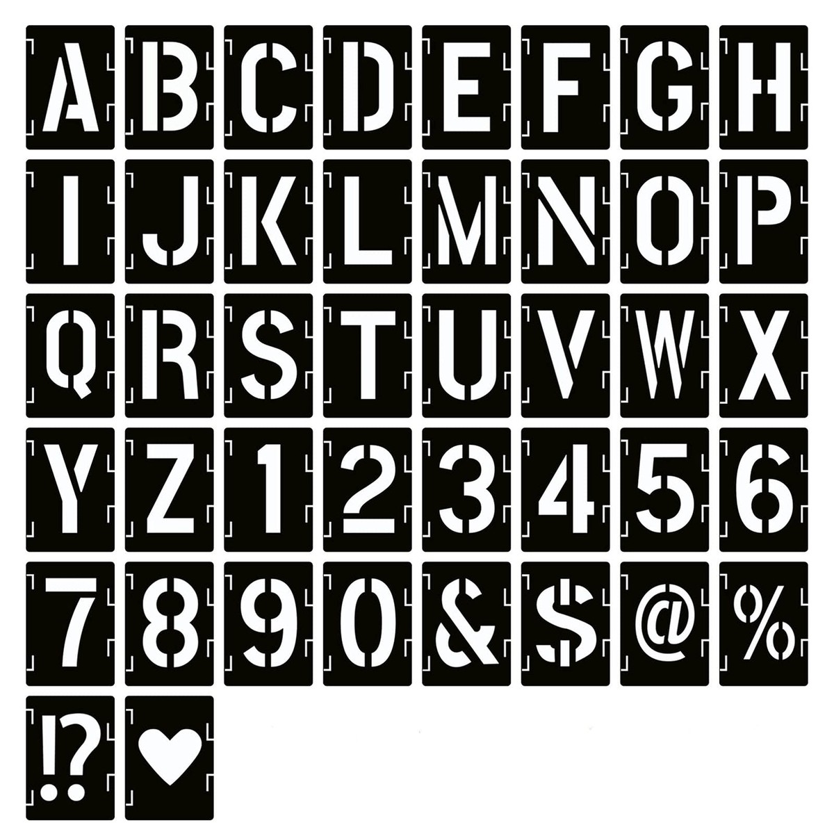 13 Inch Letter Stencils Symbol Numbers Craft Stencils, 42 Pcs Reusable Alphab... | eBay 13-inch-letter-stencils-symbol-numbers-craft-stencils-42-pcs-reusable-alphab-ebay