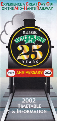 (21704) Mid-Hants Watercress Line Timetable Brochure 2002 - Afbeelding 1 van 1