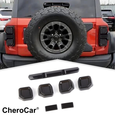 Smoke High 3rd Brake & Tail Light Gurads Cover Trim For Ford Bronco Raptor 22-25