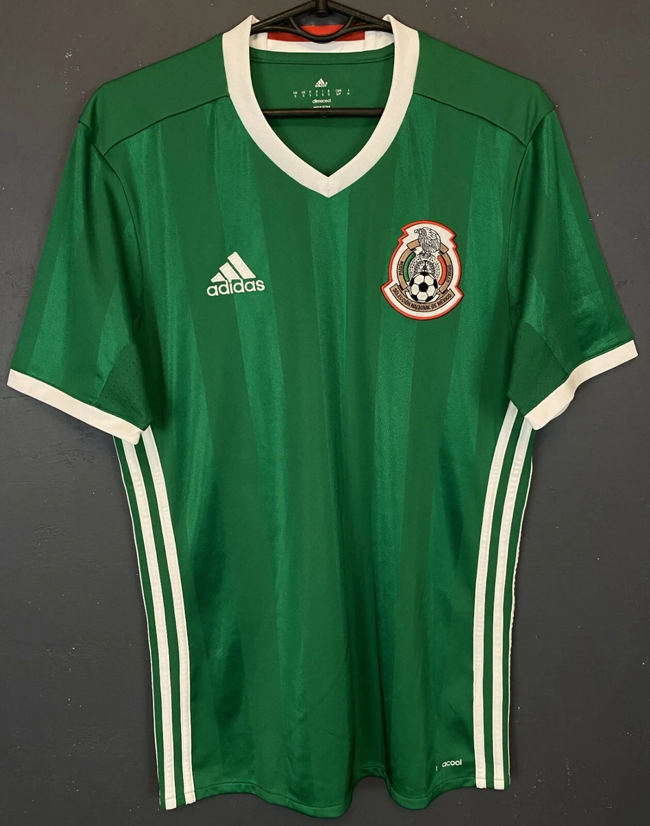 MEN ADIDAS MEXICO NATIONAL 2015 2016 SOCCER FOOTBALL SHIRT JERSEY MAILLOT SIZE S