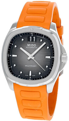 Mido Multifort TV Big Date 40mm Orange Rubber Men's Watch M049