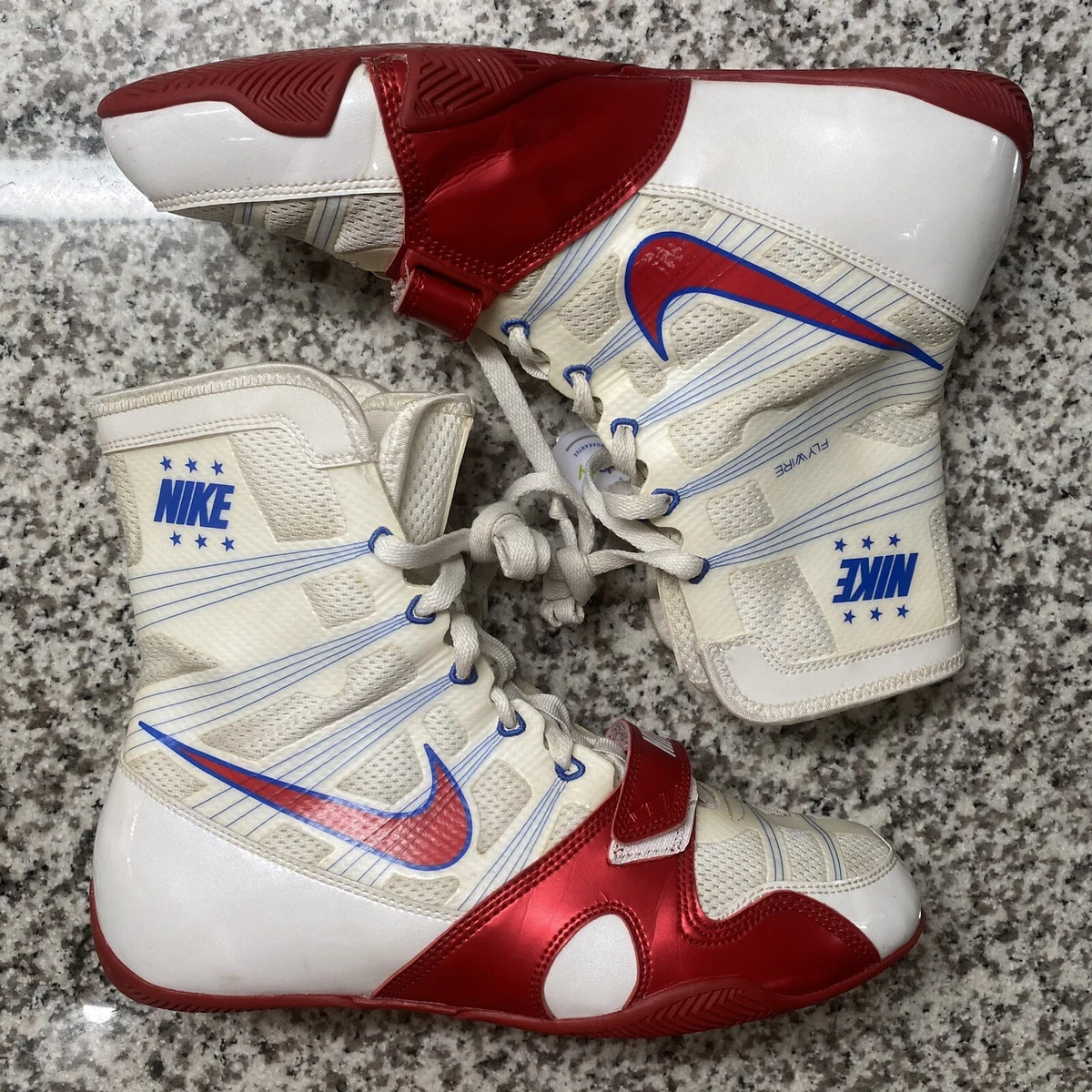 RARE Nike “Manny Sample Red/White/Blue Boxing Shoes Men's Sz 9 | eBay