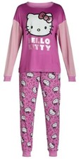 SANRIO Women's HELLO KITTY Pink Top Pajama Pants 3 pc Set Medium / M - New