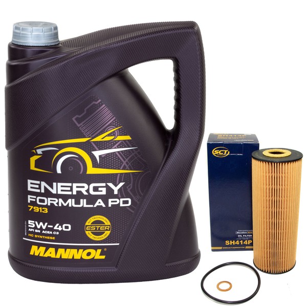 MotoröL Set 5W-40 5 Liter + ÖLfilter Sh 414 P FüR Mercedes Benz C-Klasse Coupe-image
