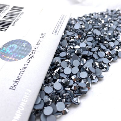 Preciosa MAXIMA flatback rhinestone nail art 144 metallic silver Crystal Labrado