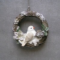 Formano Deko Vogel VöGel Grau Weiß HäNger Weihnachten Winter Advent