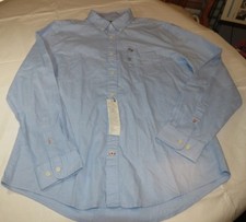 Mens Tommy Hilfiger Long Sleeve Button Up Shirt XL Custom Fit 78C3908 472 Blue