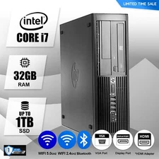 HP Desktop Computer PC i7, 32GB RAM, up to 1TB SSD, Windows 11/10,DVD-RW