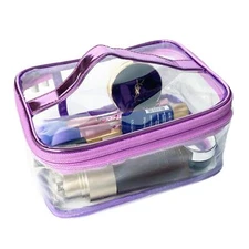 Clear Wash Makeup Bag Travel Cosmetic Transparent PVC Toiletry Pouch Organizer