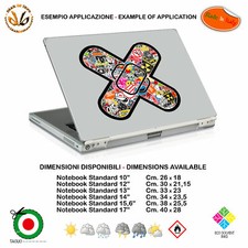 Sticker patch contoured notebook tablet patch sticker bomb print pvc