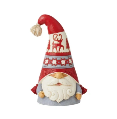 Jim Shore NORDIC NOEL GNOME FLAP HAT FIGURINE-COZY WINTER 6012893 NEW IN BOX