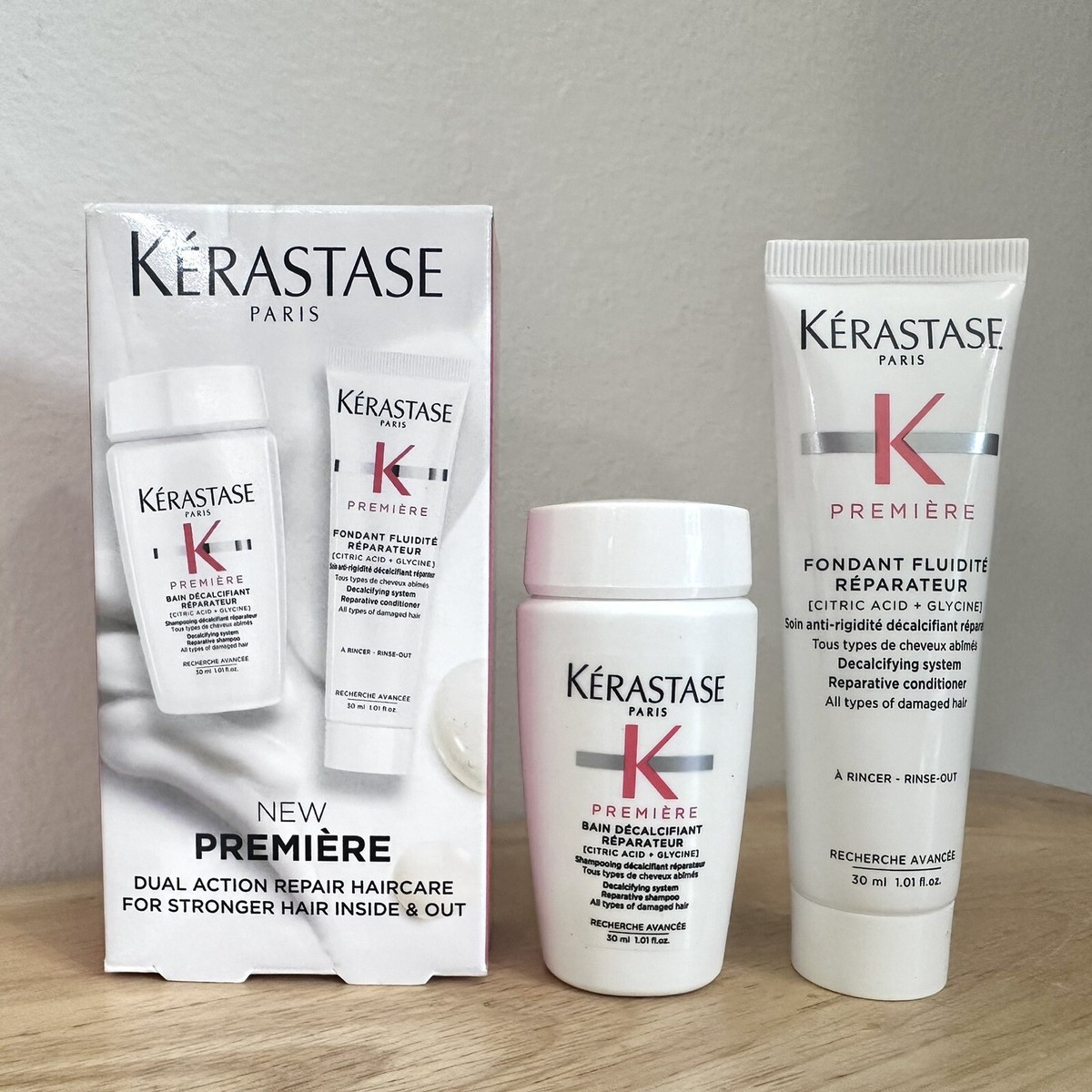 Kérastase シャンプーとコンディショナーセット 1000ml ケラスターゼ レジスタンス RE シャンプー＆コンディショナーと