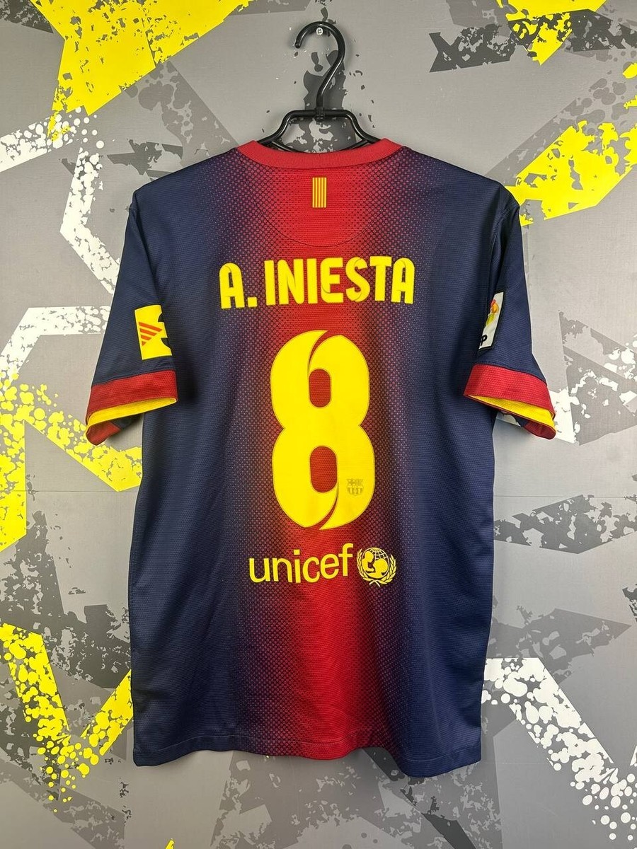 Iniesta Barcelona Jersey Home football shirt 2012 - 2013 Nike Men