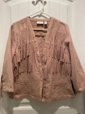 Fun Chico s fringe casual light blazer in a size 2.