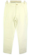 Uniqlo Mens Chino Trousers Ivory Stretch Slim Fit Classic Comfort Pants Size S