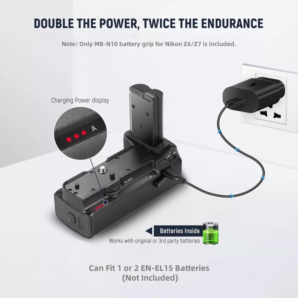 Verical Grip Vertical Battery Grip Holder For Nikon Z5 Z6 Z7 II