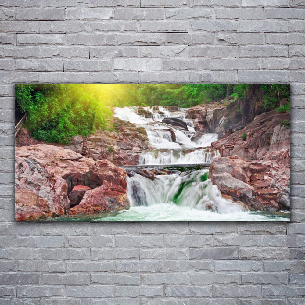 Tableau de cascade et nature 120x60 en impression haute définition pour bureau