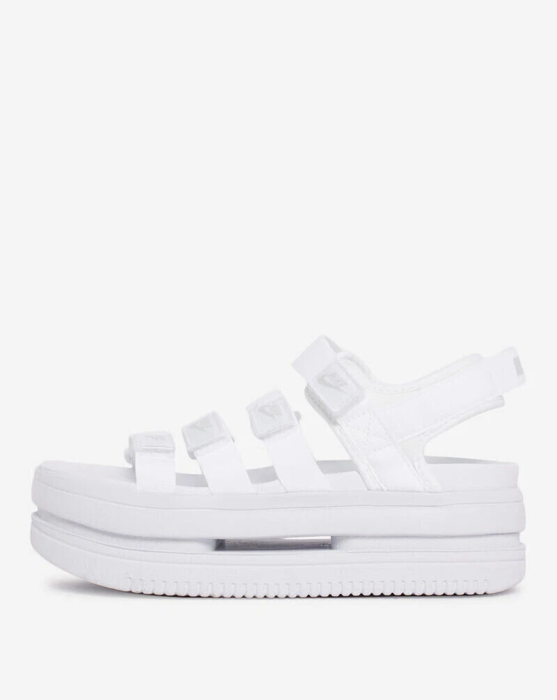 Nike Icon Classic 4 Strap Platform White Sandals Size 11 Womens