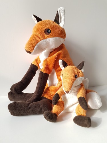 Ikea Fuchs Mama + Baby Plüschfigur Stofftier Kuscheltier Plüschtier