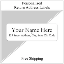 60 Return Address Labels Personalized Easy to Read Printed Custom 3/4 x 2 1/4 