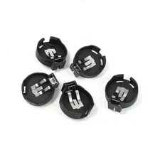 5 Pcs CR/LIR2450 Coin Button Battery Holder Socket Black