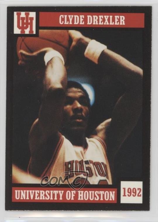 1992 Motion University of Houston Cougars Clyde Drexler #22 HOF 0q3