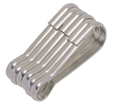 #ad 6 Pack 2 Inch Stainless Steel Flag Pole Snap Clips Hooks Flagpole Attachment New $8.78