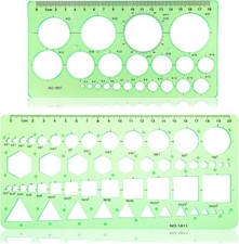 Circle Template for Drawing Drafting Geometric Stencils 8.62 x 4.13 inches