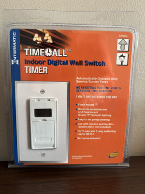 INTERMATIC TIMEALL Indoor Digital Wall Switch Timer Model EJ500CL New Sealed