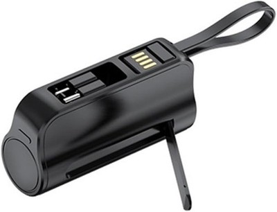 Mini Power Bank 5000mAh, Ladekraftbanken Mit Versteckter Ständer schwarz