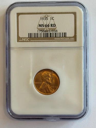 1935 Lincoln Wheat Cent MS66 RD NGC NICE COLOR