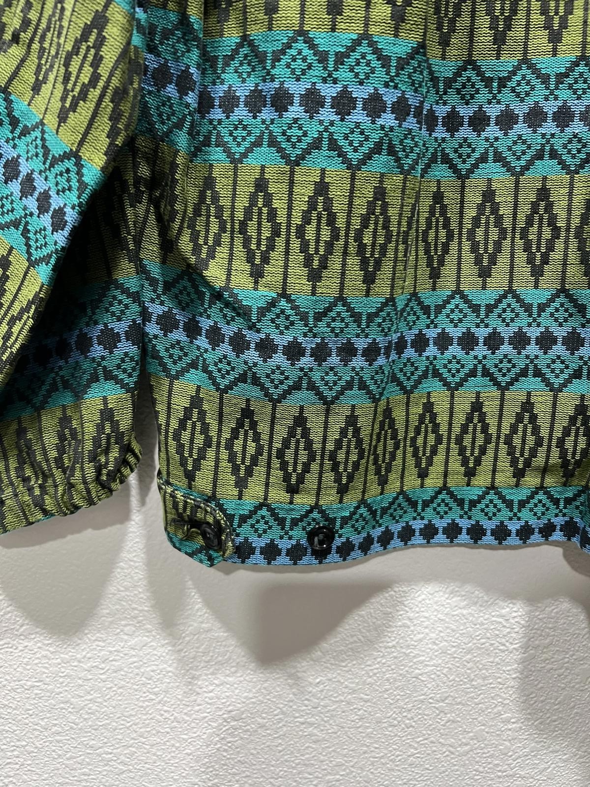 50/60s Unique Pattern Zip up Jacket Lightweight - image 5