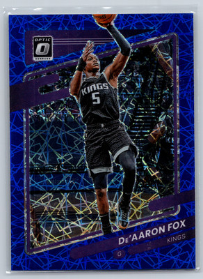 2021-22 Panini Donruss Optic De'Aaron Fox Blue Velocity Laser #70 Kings