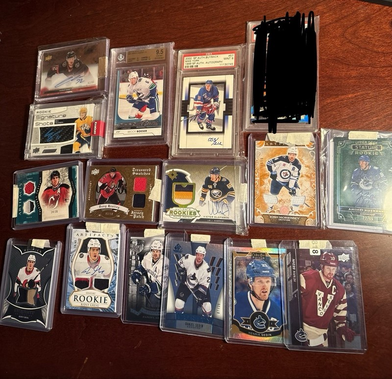 Lot Of (15) 2009-2024 Upper Deck Ice Hockey Auto Patch Relic PSA Graded Cards