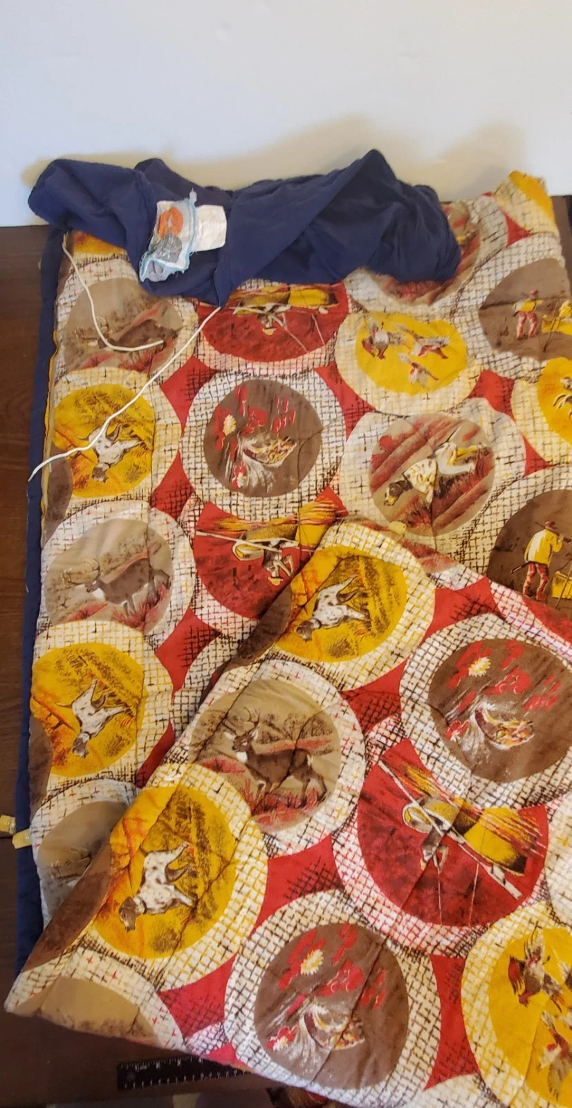 Vintage White Stag Sleeping Bag USA Dacron 88 Flannel Hunting Camp 70s