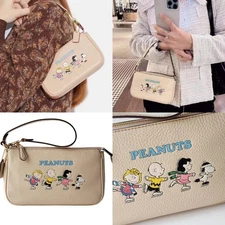 NWT Coach Ce858 Coach X Peanuts Nolita 19 With Snoopy And Friends Motif