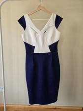 Lipsy London - Colour block bodycon dress - size 8 - wedding- party-colour block