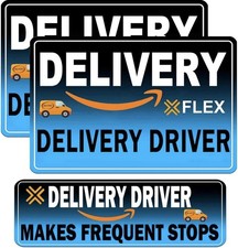 Flex Delivery Driver Magnetic Weatherproof Reflective Magnet Set, Blue, 2 Sizes