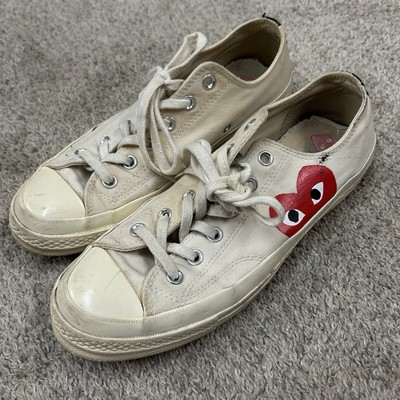 Converse Play Comme Des Garcons Low Shoes Men's 8 Women's 10 Chuck 70 150207C