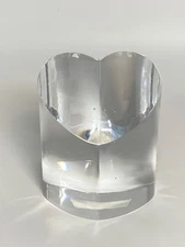 The Toscany Collection Clear Leaded Crystal Heart Paperweight