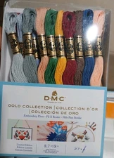 DMC Gold Collection Floss LOVELY COLORS 27 pieces Embroidery Cross Stitch floss.