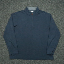 Mizzen Main Sweater Mens Extra Large Blue Quarter Zip Pullover Jumper XL