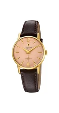 Montre FESTINA Femme Classique Bracelet Cuir Acier Doré F20255/2