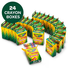 Crayola 24 Packs-24 count Crayons Bulk 576ct, Classroom Must Haves for Teachers