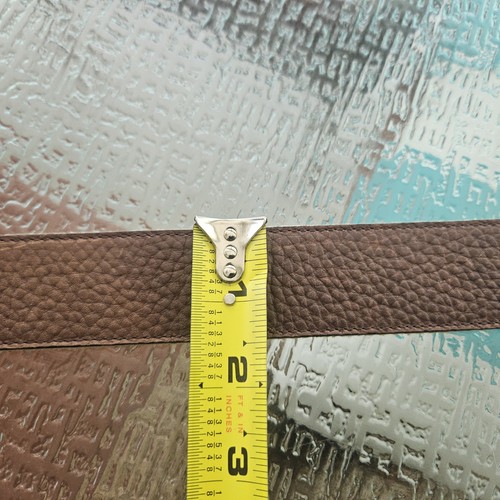 Levis Brown Faux Leather Reversible Tan Canvas Belt Gunmetal Buckle Mens 38 Inch - Picture 6 of 11