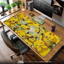 Pikachu Field Play Mouse Pad, Pok mon Gaming Desk Mat, Anime Mouse Pad