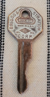 Vintage Basco GM Corp. Key. Briggs Stratton Knock Out. Made In USA Mil. Wis.